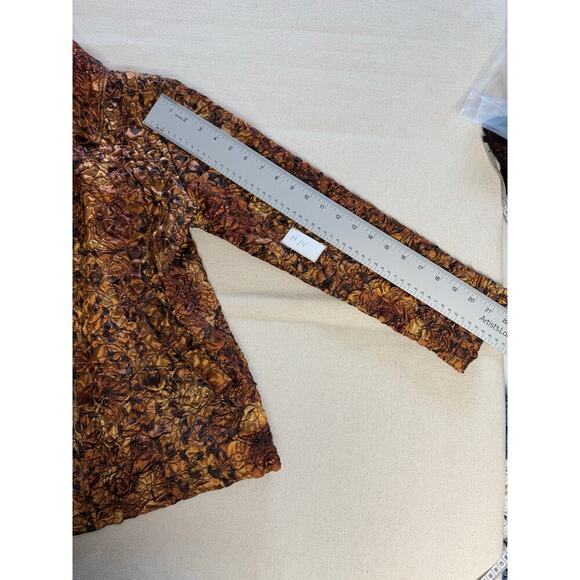 Vintage Once Again Blazer Womens M textured Quilted Tapestry Gold Brown Button - Picture 9 of 9